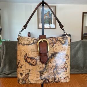 Patricia Nash Bucket Purse with Short & Crossbody Strap